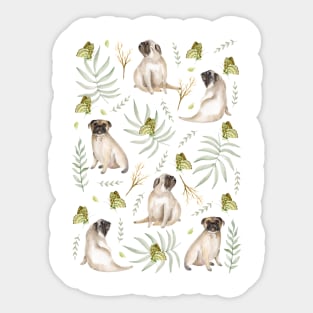 Cute pugs Sticker